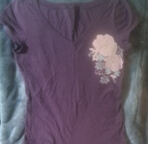 Purple Floral Women's Top